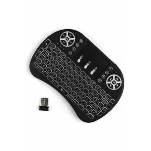 Kablosuz Türkçe Q Klavye RGB Işıklı Televizyon Ps3 Dokunmatik Mouse
