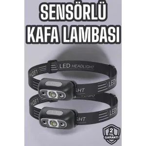 Kafa Lambası Kamp Lambası Led Işık Şarjlı Ayarlanabilir