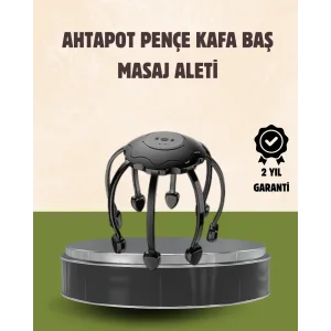Kafa Masaj Cihazı 8 Motorlu 360 Derece Tam Kapsamlı Rahatlatıcı Masaj