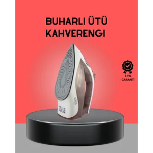 Kahverengi Buharlı Ütü 2200W Sürekli Buhar 120 g Şok Buhar