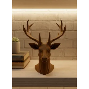 Kahverengi Geyik Biblo 23 cm Dekoratif Şık Tasarım