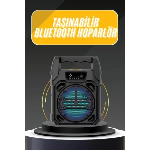 Karaoke Mikrofonlu Fm Radyolu Bluetooth Hoparlör Yüksek Ses Kaliteli