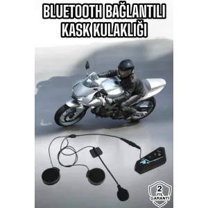 Kask Kulaklığı Motosiklet Intercom Interkom Dinleme Konuşma Özellikli Su Geçirmez