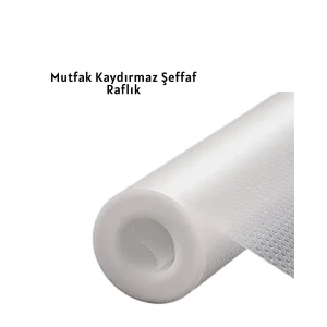 kaydırmaz şeffaf raflık