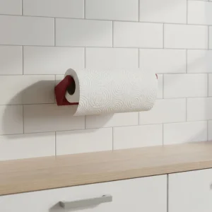Kırmızı Peçete Tutucu Dayanıklı Duvar Tipi Kağıt Havlu Askısı