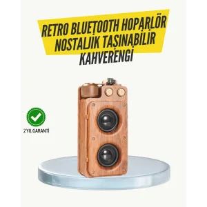 Klasik Görünümlü Bluetooth Hoparlör 360 Derece Stereo ve FM Radyo