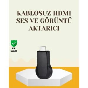 Kompakt HDMI Kablosuz Dongle – 1080p Görüntü ve Plug‑and‑Play Kurulum
