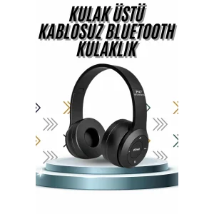 Kulak Üstü Bluetooth Kulaklık Yüksek Ses Kaliteli Ayarlanabilir