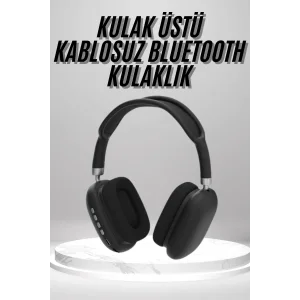 Kulak Üstü Kablosuz Bluetooth Kulaklık Yumuşak Süngerli SD Kart Girişli