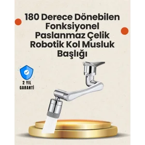 Lavabo ve Mutfaklar İçin 1080 Derece Döner Musluk Başlığı – Pirinç Gövdeli