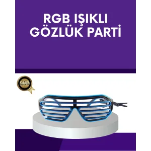 LED Işıklı Parti Gözlüğü Renkli Eğlence Aksesuarı