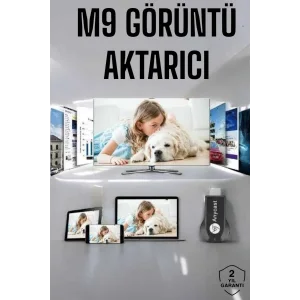 M9 Plus Kablosuz Görüntü+Ses Aktarıcı HDMI TV