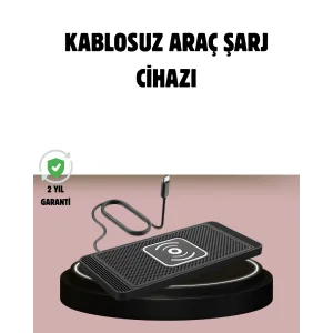 Manyetik Kablosuz Araç Şarj Cihazı – Hızlı Şarj, Kaymaz Taban, Güvenli Kullanım