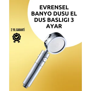 Masaj ve Yağmur Modlu Çok İşlevli Paslanmaz Çelik Duş Başlığı