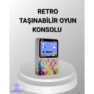 Mini Retro Oyun Konsolu 500 Oyunlu 3.0 İnç Ekran ve Şarjlı Batarya