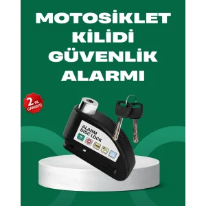 Motosiklet Scooter Bisiklet Tekerlek Disk Kilidi Alarmlı Güvenlik
