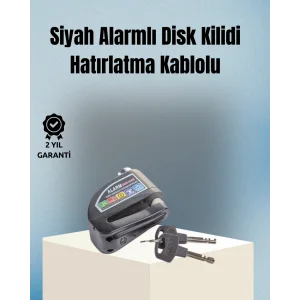 Motosiklet ve Bisiklet İçin 6mm Pinli Alarmlı Disk Kilidi