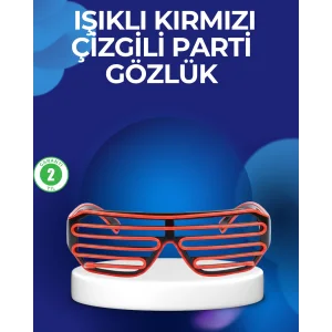 Parti ve Festival Aksesuarı LED Işıklı Gözlük