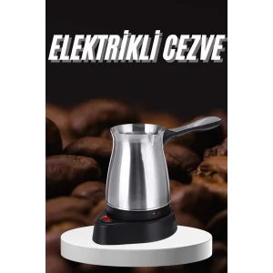 Paslanmaz Çelik Türk Kahvesi Makinesi 6 Fincan Kpasiteli Elektrikli Cezve