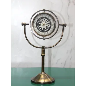 Pirinç Masa Üstü Pusula Model 4