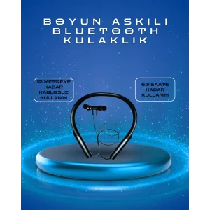 Polygold PG-100 Type-C Şarjlı Bluetooth Kulaklık – Boyun Askılı, Uzun Pil Ömürlü, Mikrofonlu