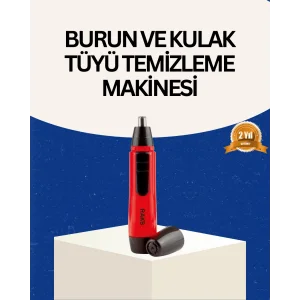 Raks Kırmızı Tüy Temizleme Cihazı Kulak Burun Pilli Ergonomik