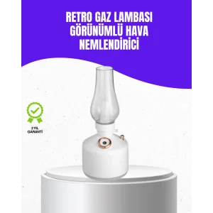 Retro Gaz Lambası Görünümlü Ledli Buhar Püskürtücü Aroma Difüzör