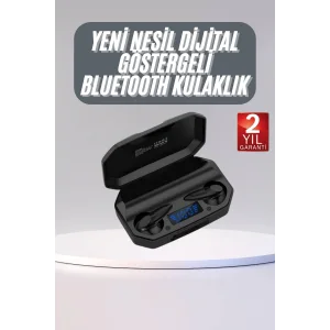 Rgb Işıklı Çift Mikrofonlu Siyah Profesyonel Oyuncu Kulaklığı Kablosuz Kulakiçi