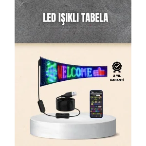 RGB Kayar Yazılı LED Reklam Ekranı – USB Bağlantılı Esnek Tasarım