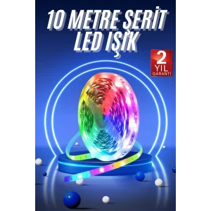 RGB Neon Şerit Led Lamba 10 Metre İç Mekan Tasarımına Uygun
