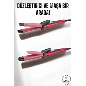 Saç Düzleştirici Ve Maşa İkili Saç Şekillendirici