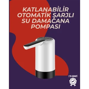 Şarjlı Damacana Su Pompası Otomatik ve Taşınabilir