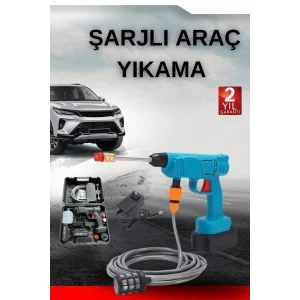 Şarjlı Oto Yıkama, Bahçe Sulama Tabancası Makinesi Yüksek Basınçlı