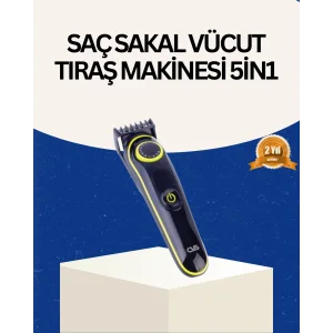 Şarjlı Sessiz Çalışan Saç ve Sakal Şekillendirici Profesyonel Erkek Tıraş Makinesi