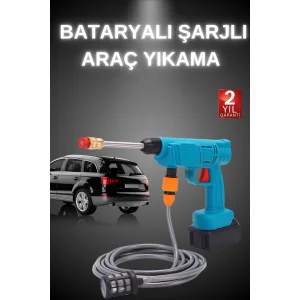 Şarjlı Ve Yüksek Basınçlı Oto Yıkama Makinesi Ve Sulama Tabancası Bahçe Yıkama Makinesi