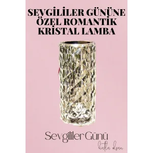 Sevgililer Gününe Özel Romantik Kristal Gece Lambası Sevgiliye Hediye