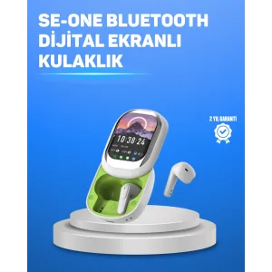 Şık Tasarımlı Siyah Beyaz Kablosuz Kulaklık Çoklu Dil Destekli