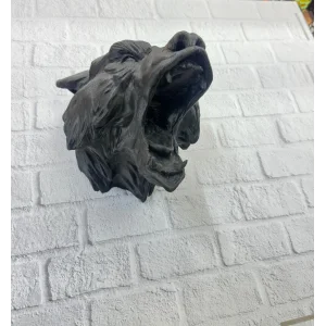 Siyah Ayı Duvar Süsü Dekoratif Asılabilir Heykel Ev Ofis Aksesuarı