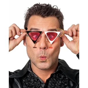 Siyah Beyaz Renk Martini Tasarımlı Parti Gözlüğü