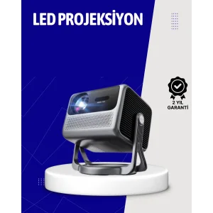 Smart Projector Android TV Taşınabilir Gimbal Standlı