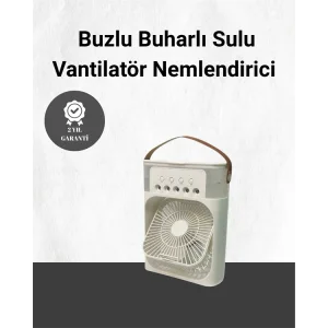Spreyli Mini Masaüstü Fan | 500ML Su Hazneli, 3 Kademeli Soğutucu