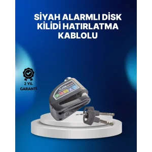 Suya Dayanıklı 110dB Alarmlı Çelik Disk Kilidi
