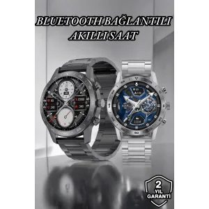 Suya Dayanıklı Dokunmatik Akıllı Saat Bluetooth 5.0, Sesli Asistan ve Sağlık Takibi