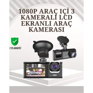 TA-01 1080P Ön 720P Arka ve İç Kamera Sistemli DVR
