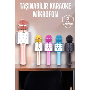 Taşınabilir Bluetooth Karaoke Mikrofon: Hafıza Kart Girişli, Etkileyici Performans