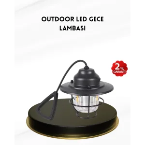 Taşınabilir Retro Çam Konisi Kamp Lambası Gece Işığı Su Geçirmez