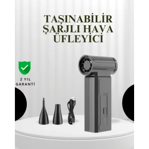 Taşınabilir Şarjlı Güçlü Hava Üfleme Aleti Çok Yönlü Kullanım