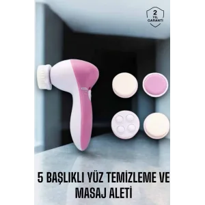 Taşınabilir Yüz Temizleme Cihazı Masaj, Peeling, Temizlik 5 Başlıklı