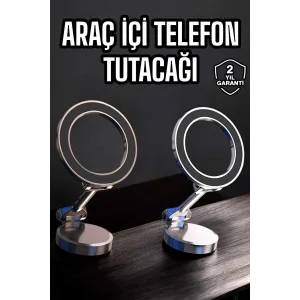 Telefon Tutucu Tüm Arabalara Uyumlu Araç İçi Katlanabilir Manyetik Tasarım