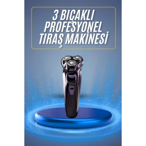Tıraş Makinesi Hassas Ciltlere Özel Döner Başlıklı Pürüzsüz Görünüm